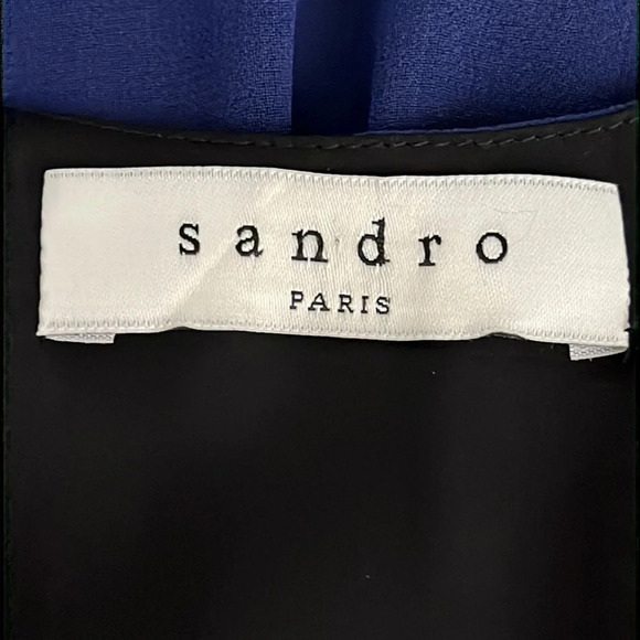 Sandro Paris Sleeveless Slip Dress with Black Lace - Size Small (Sandro Size 1) - Picture 4 of 8